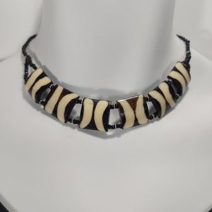 Handmade Vintage Collar Style Tribal Beaded Necklace